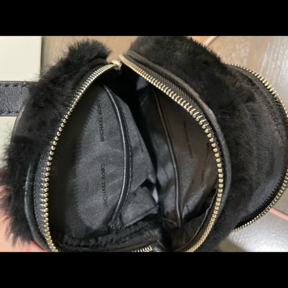 Michael Kors Rhea Leather and Faux Fur Mini Backpack - Picture 4 of 6